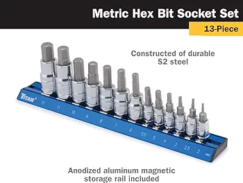 13 pc Metric Hex Bit Socket Set Sizes: 2 mm to 13 mm 1