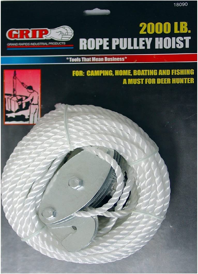 Grip 2000 lb Rope Pulley Hoist