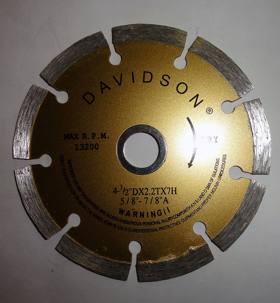 ABDW-0412D 4 1/2" x 5/8"-7/8" Arbor Diamond Saw Blade Dry Segmented