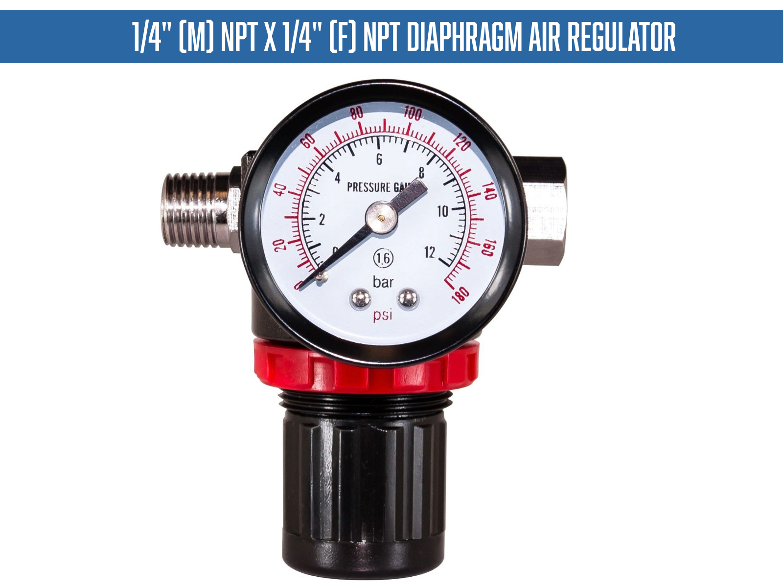 Diaphragm Air Regulator with 1/4" NPT (60 PSI) 1