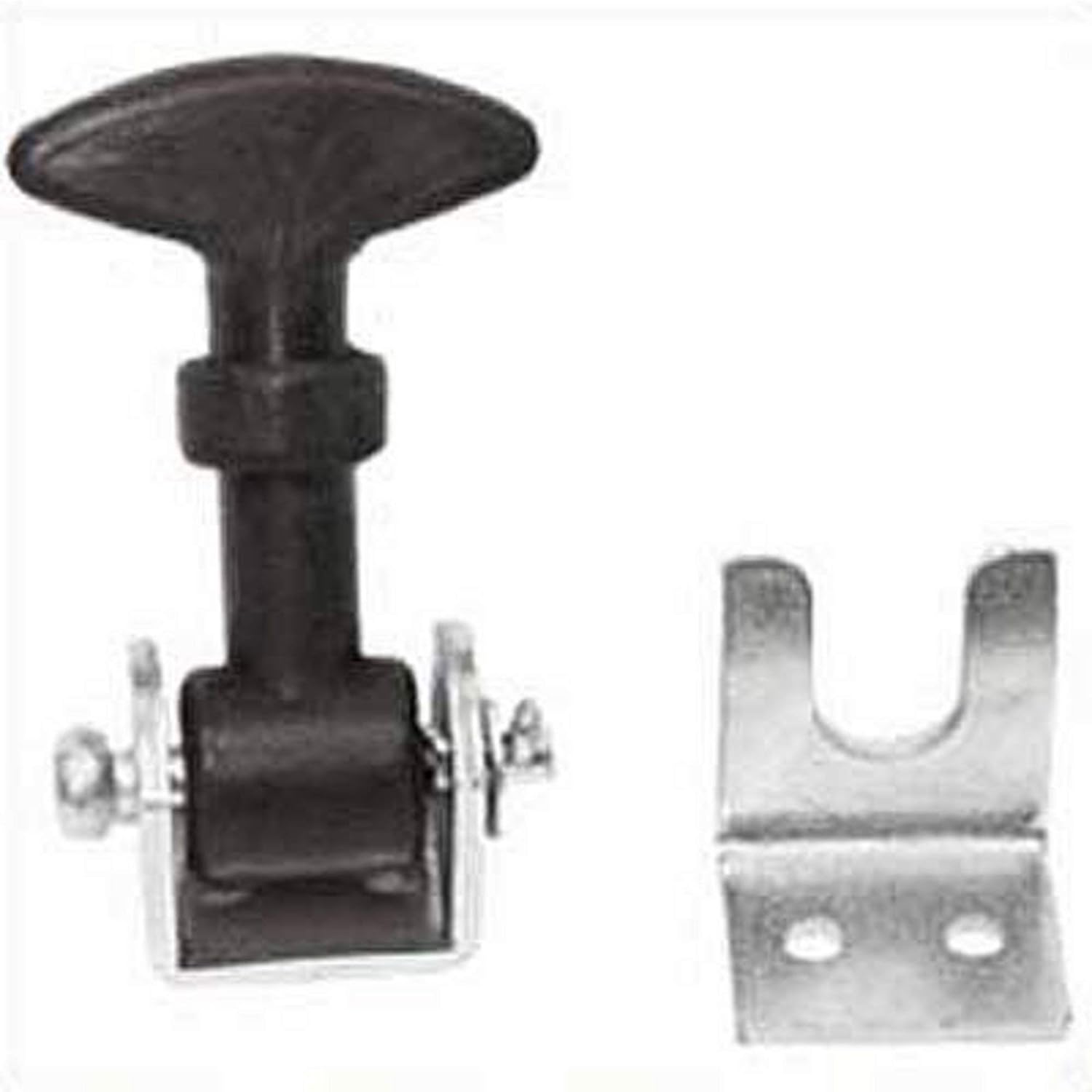 2-1/2 INCH MINI EASY GRIP RUBBER HOOD CATCH WITH BRACKET USA MADE 2