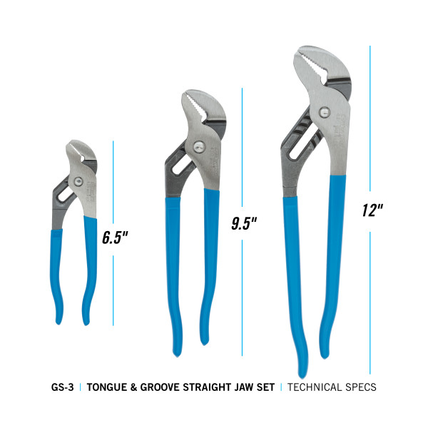 CHANNELLOCK 3 Pc. TONGUE & GROOVE SET 1