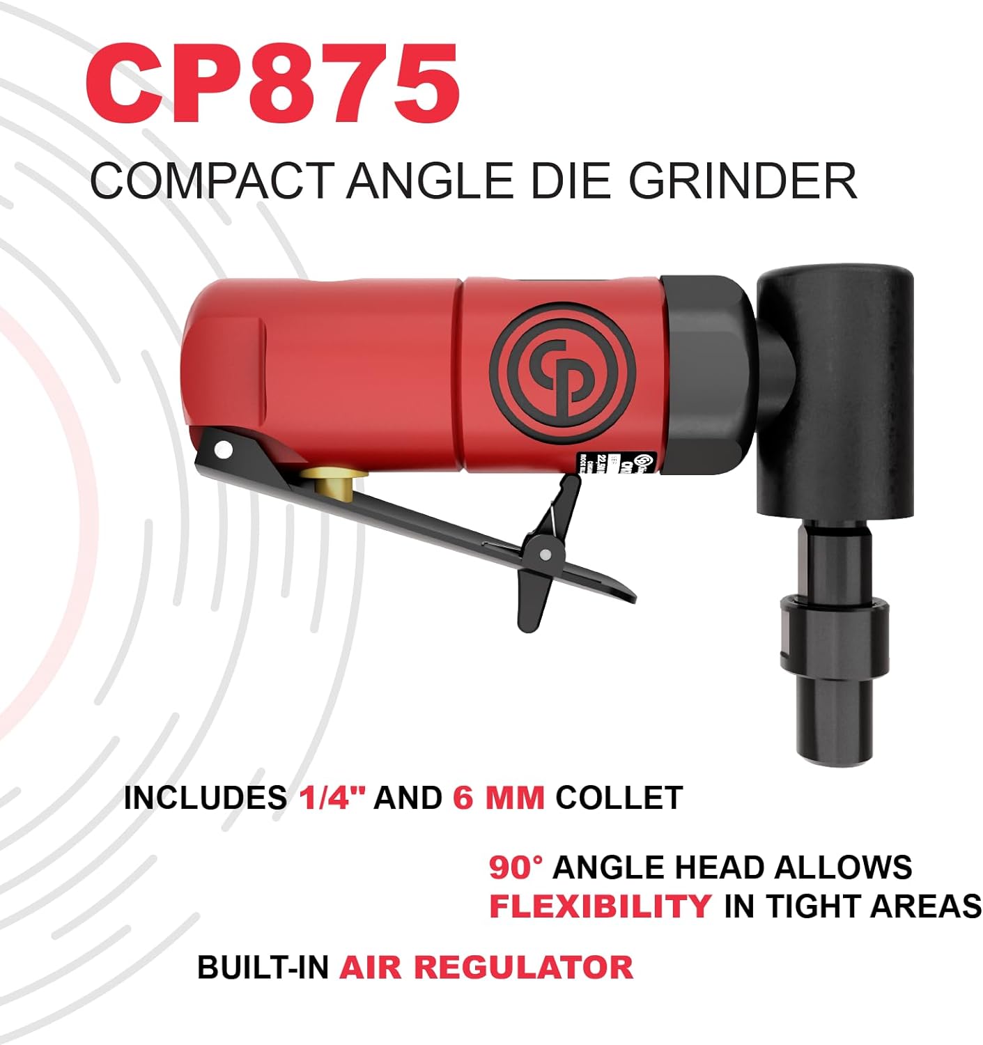 Chicago Pneumatic 1/4" Cap. Air Angle Die Grinder 1