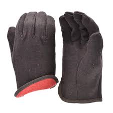 Red Lined Fleece Jersey Gloves 2 Pack