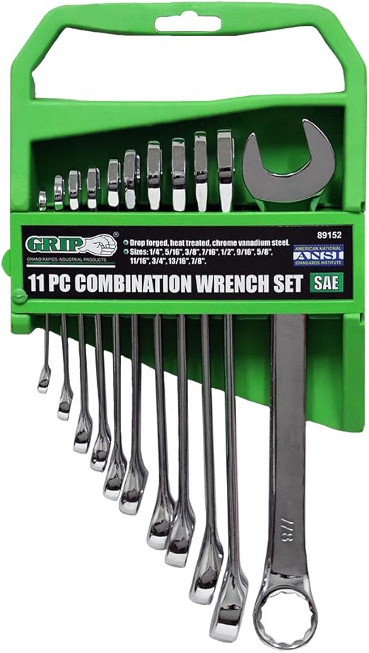 11 pc Combination Wrench SAE Set by GRIP