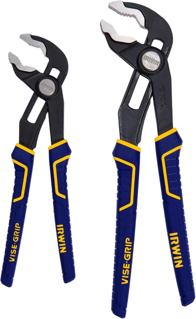 IRWIN Tools VISE-GRIP GrooveLock Pliers Set, V-Jaw, 2 Piece, 