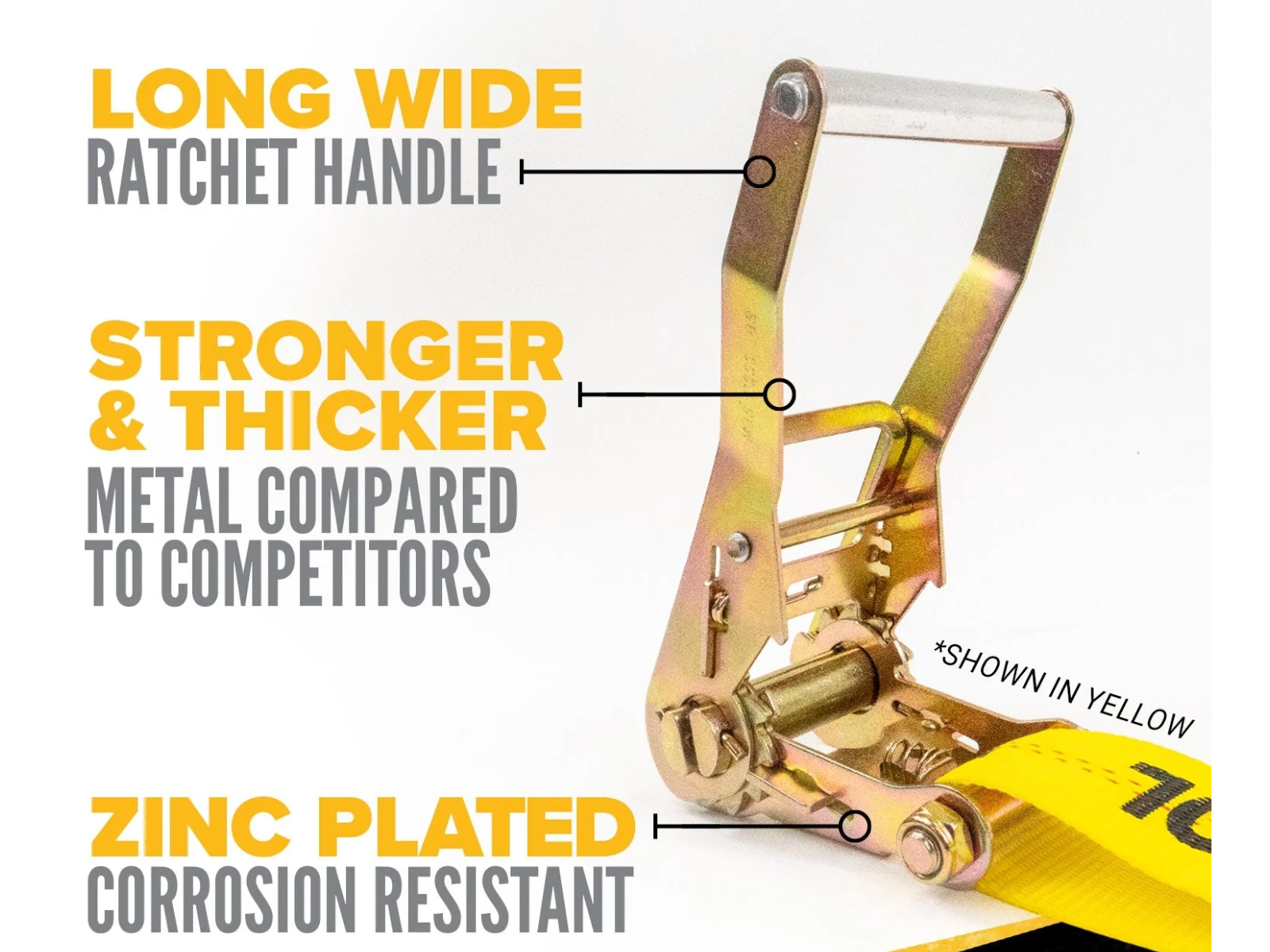 2" x 27 FT FLAT-HOOK RATCHET TIE DOWN 1