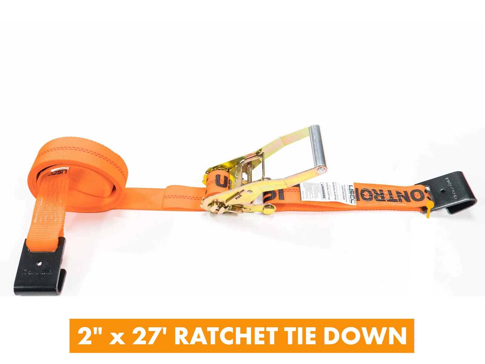 2" x 27 FT FLAT-HOOK RATCHET TIE DOWN 3