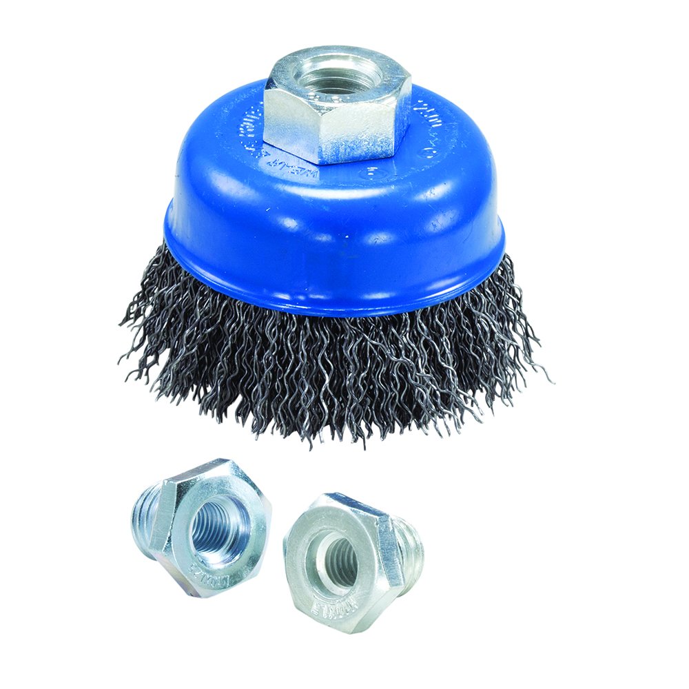 2-3/4" Knot Wire Cup Brush (with metric adapters) (5/8"-11) MERCER 1