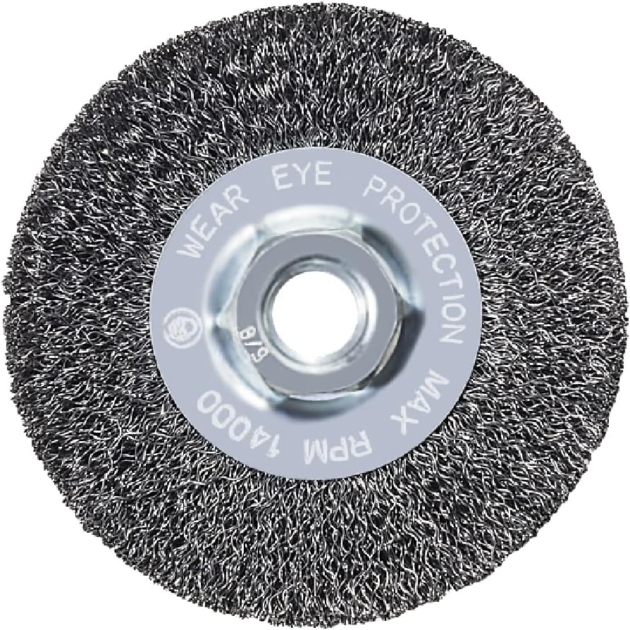 4" x 1/2" (5/8"-11) Crimped Wire Wheel by MERCER 1