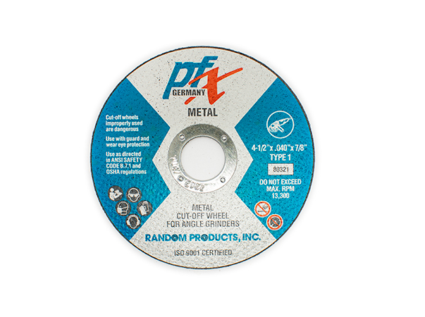 PFX 4-1/2" X .040 X 7/8" TYPE 1 CUT OFF WHEEL