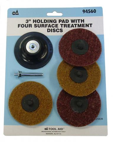 3" Holding Pad with 4 Surface Treatment Discs by S & G TOOLAID