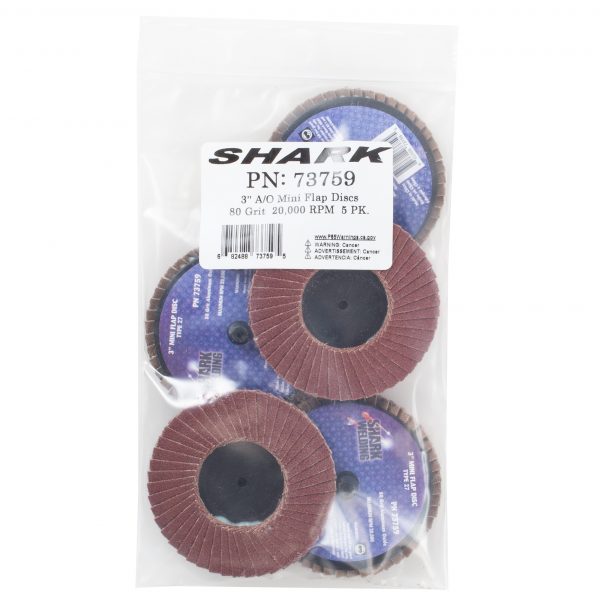 SHARK 5 Pack 3" Aluminum Rolock Mini Flap Disc 2