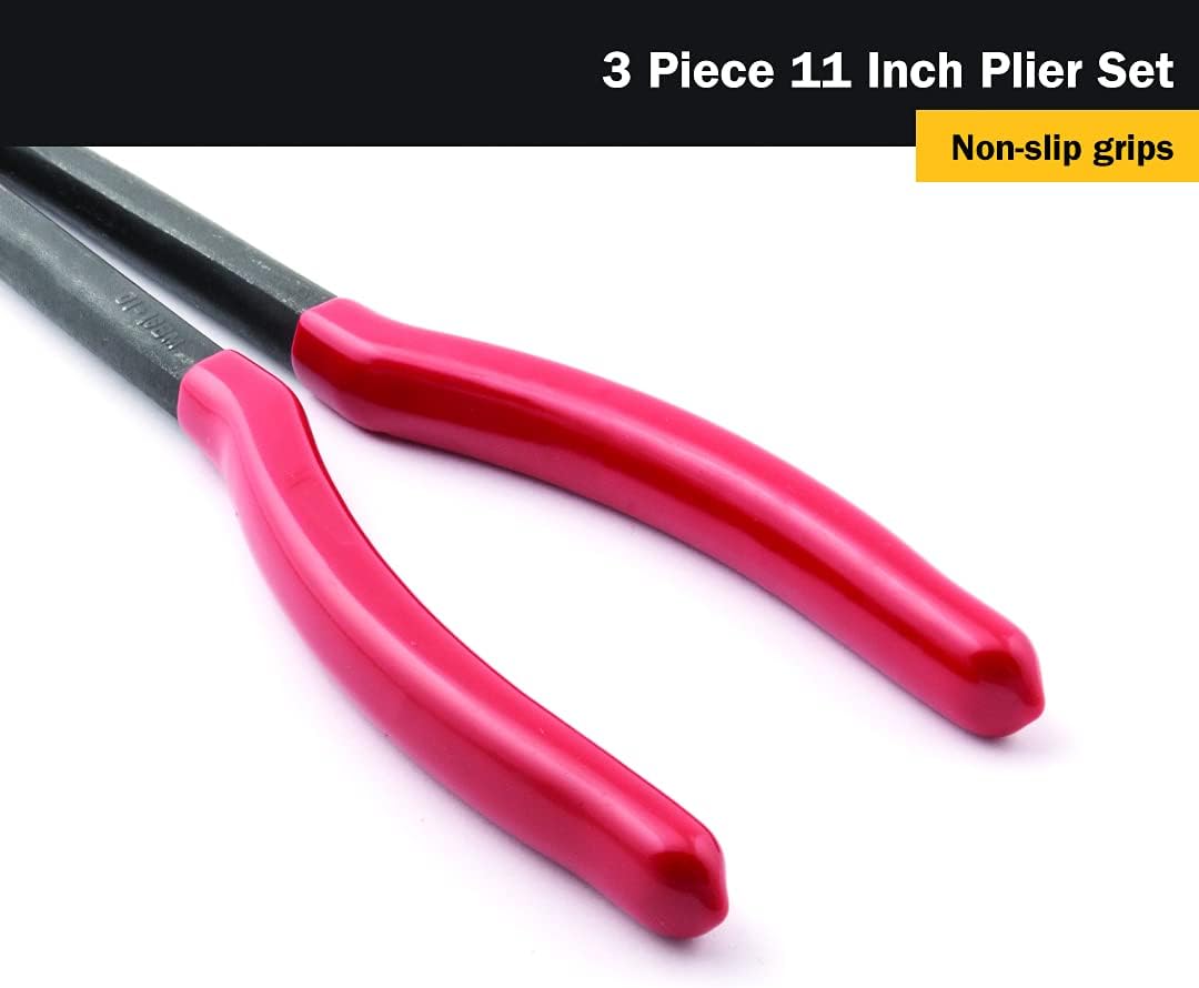 3 Pc. 11" LONG NOSE PLIER SET by TITAN TOOLS 1