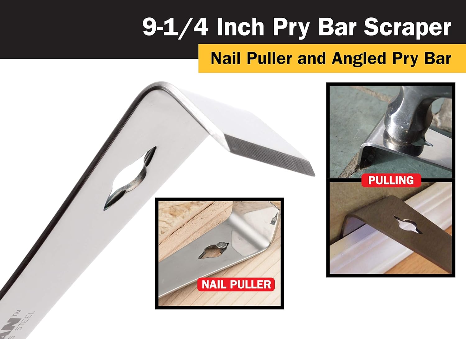 9-1/4-Inch Stainless Steel Pry Bar Scraper by TITAN 1