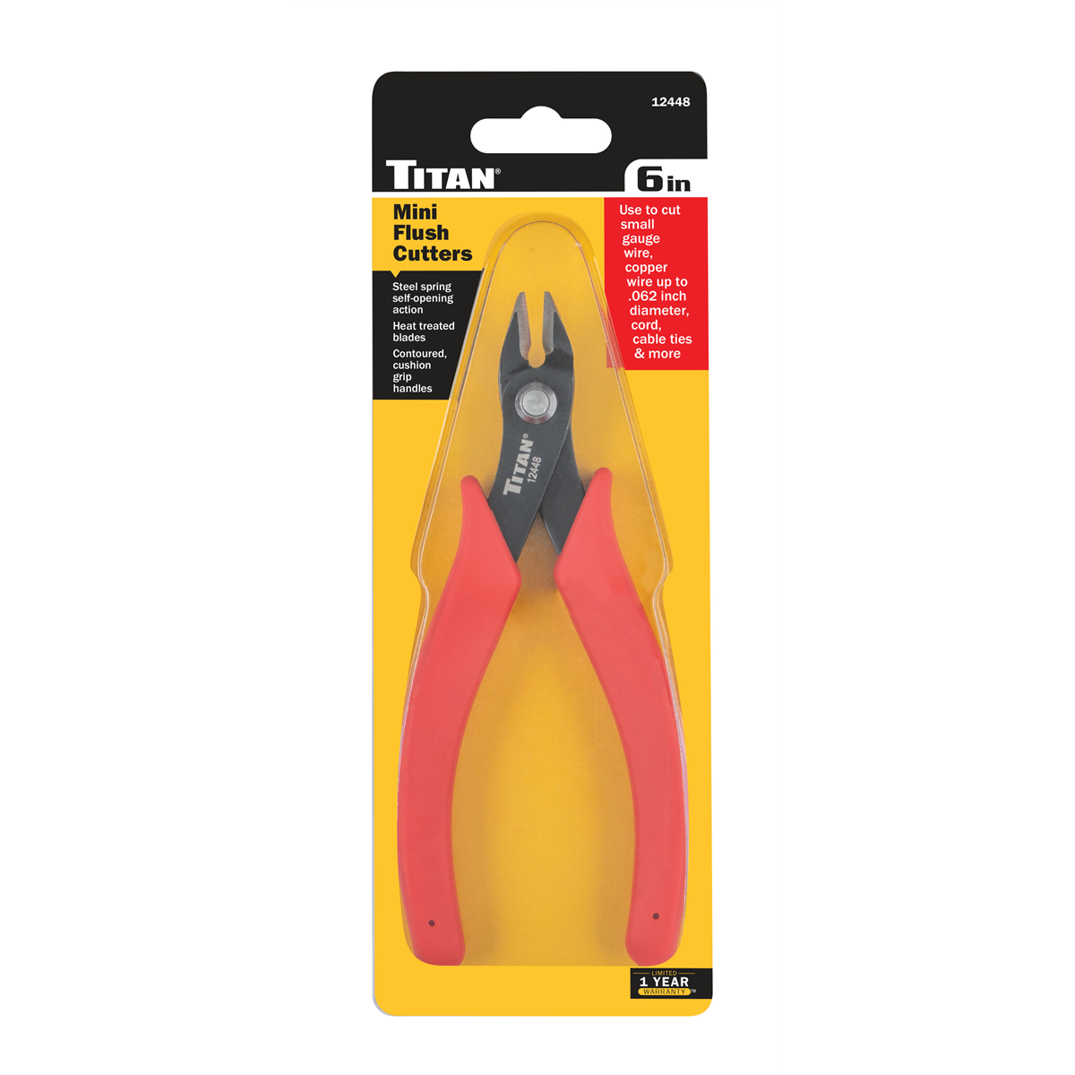 Titan Tools 6 In. Mini Flush Cutters