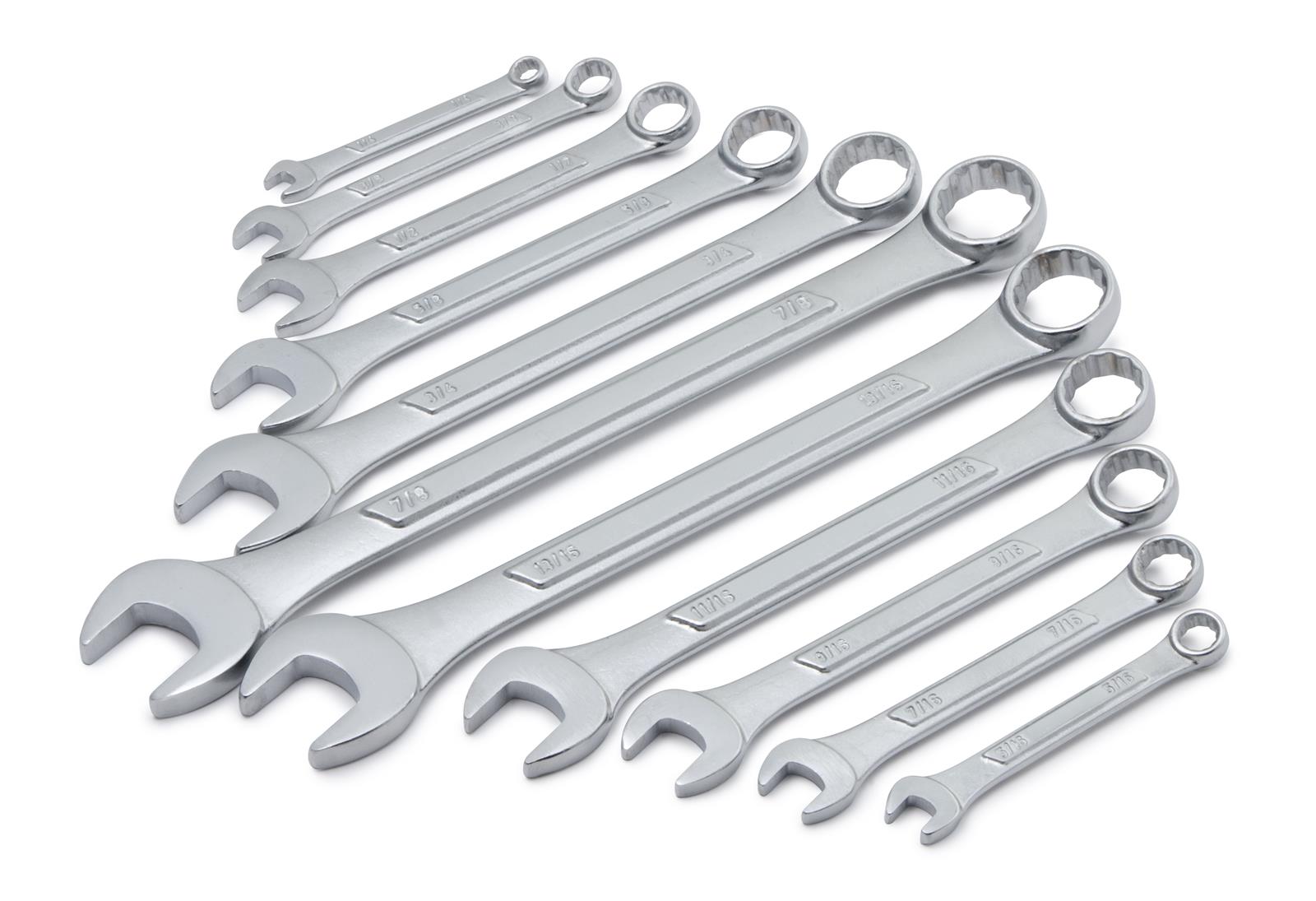 11 Pc. Raised Panel Combination Wrench Set  1/4" - 7/8"  1