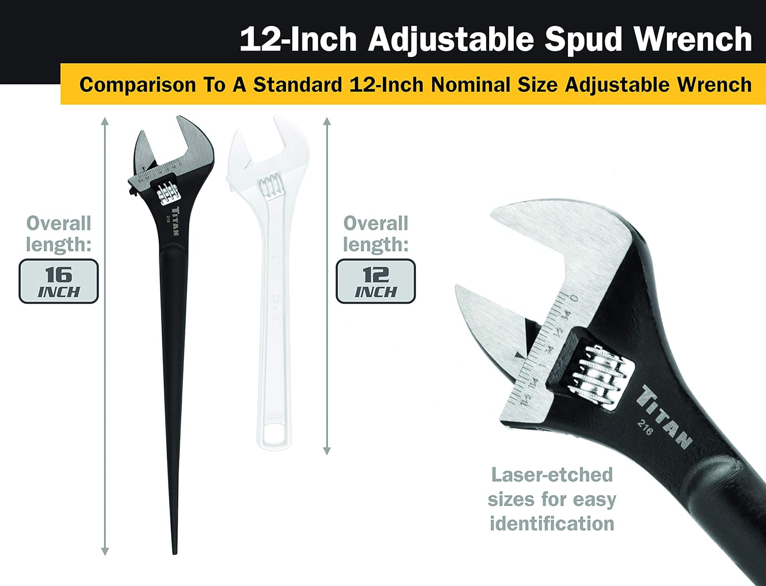 12" Adjustable Spud Wrench 2